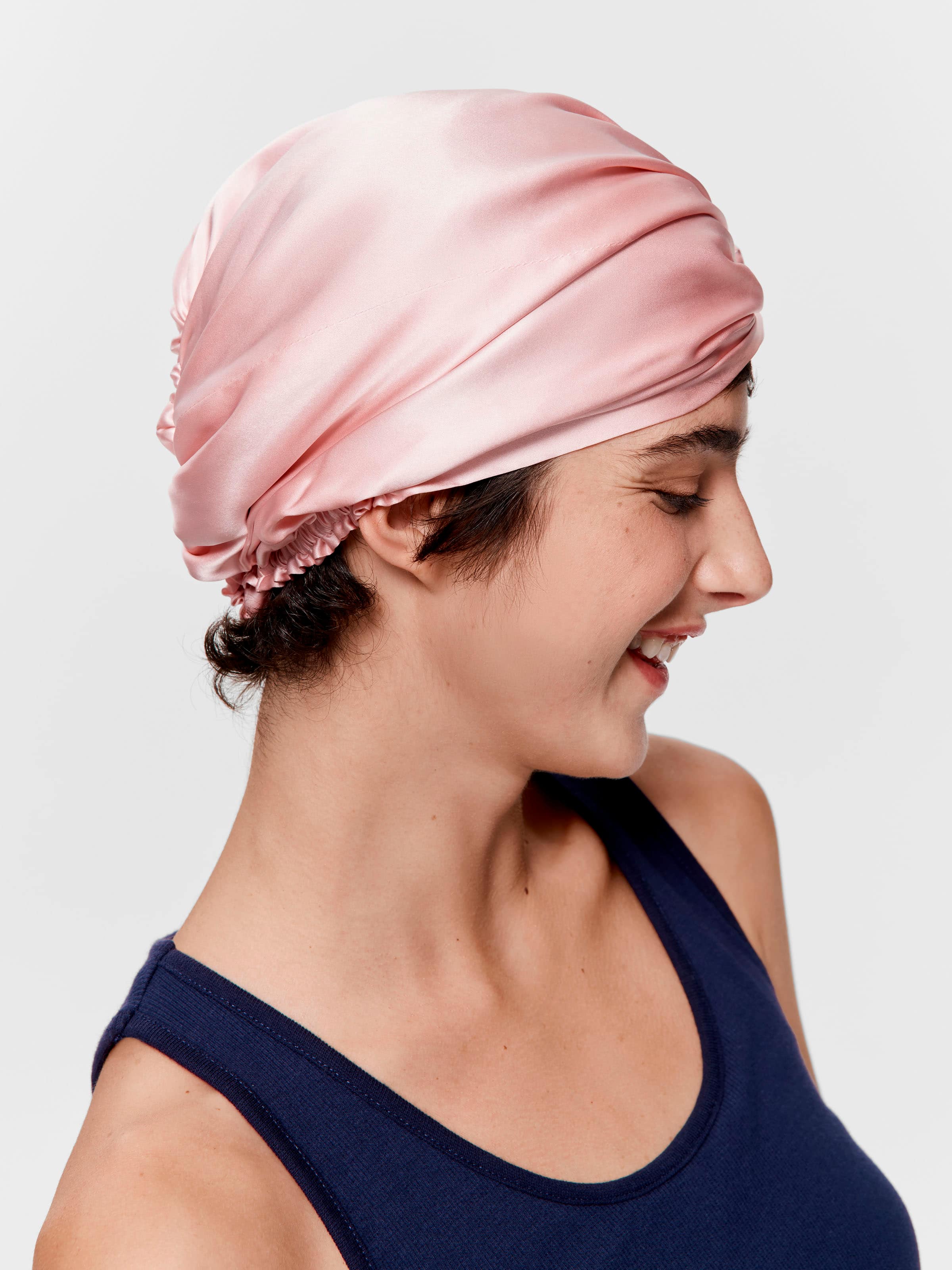 Pink Mulberry Silk Bonnet