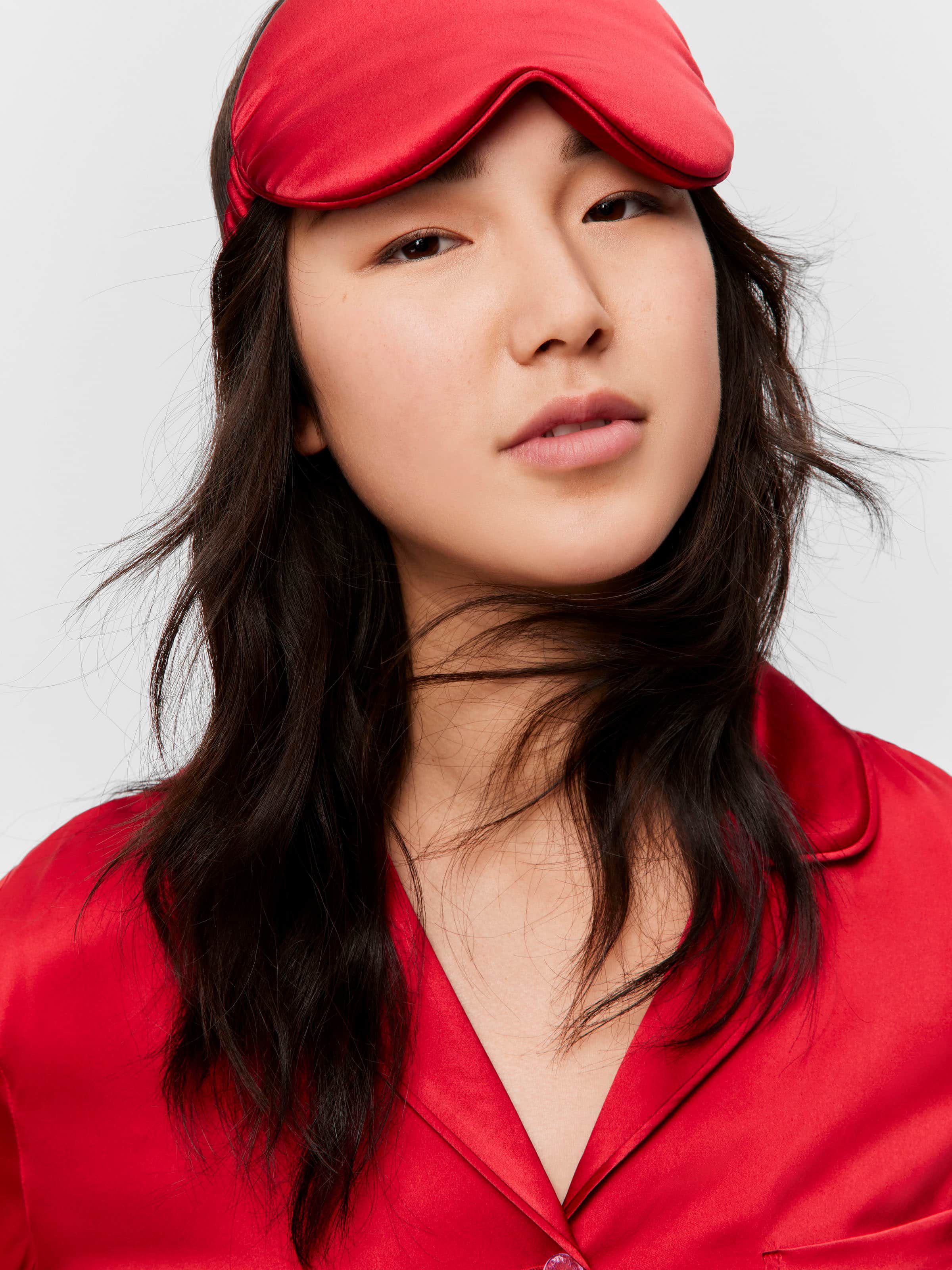 Red Silk Contour Eye Mask