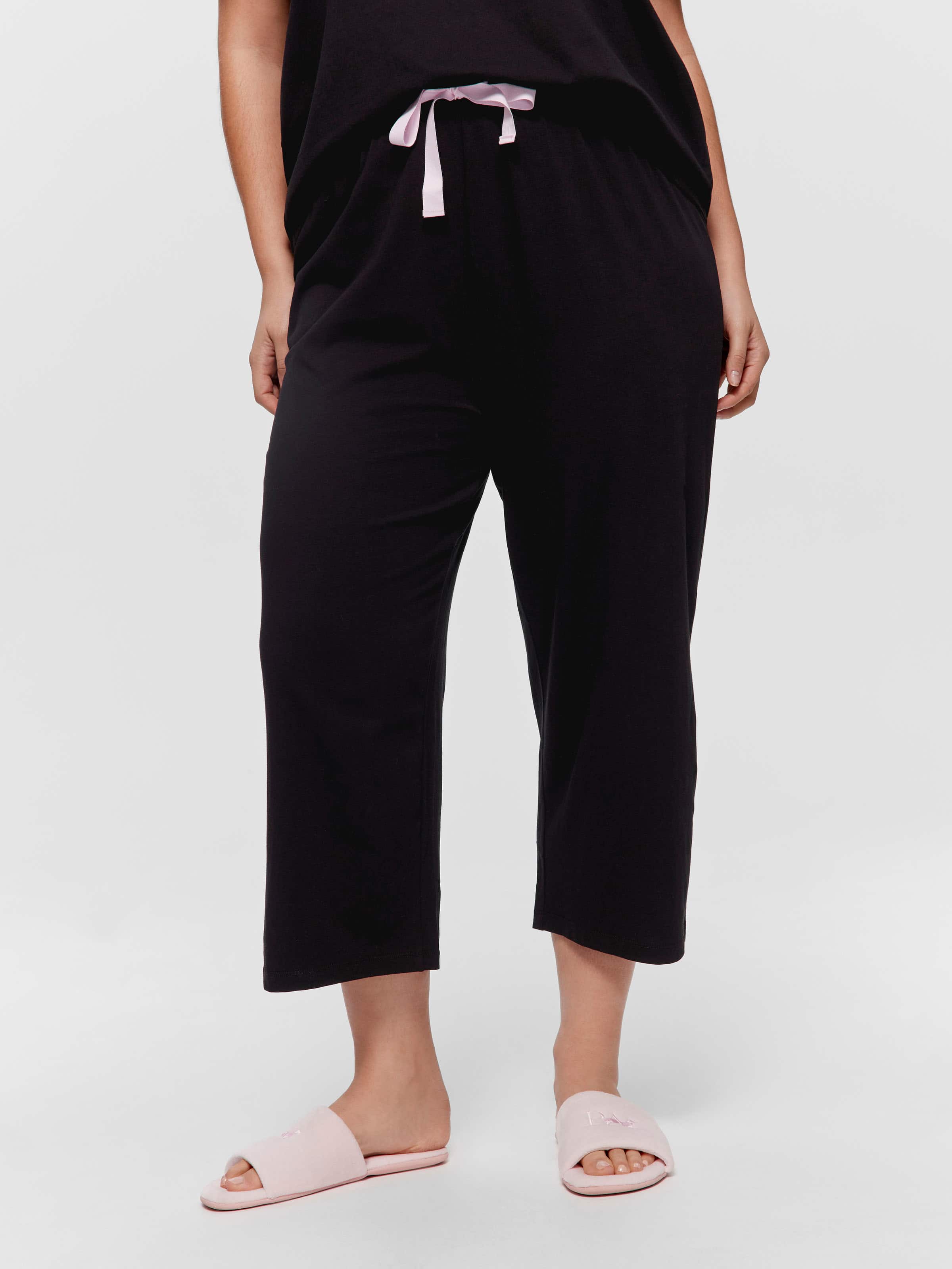 P.A. Plus Black 3/4 Pj Pant