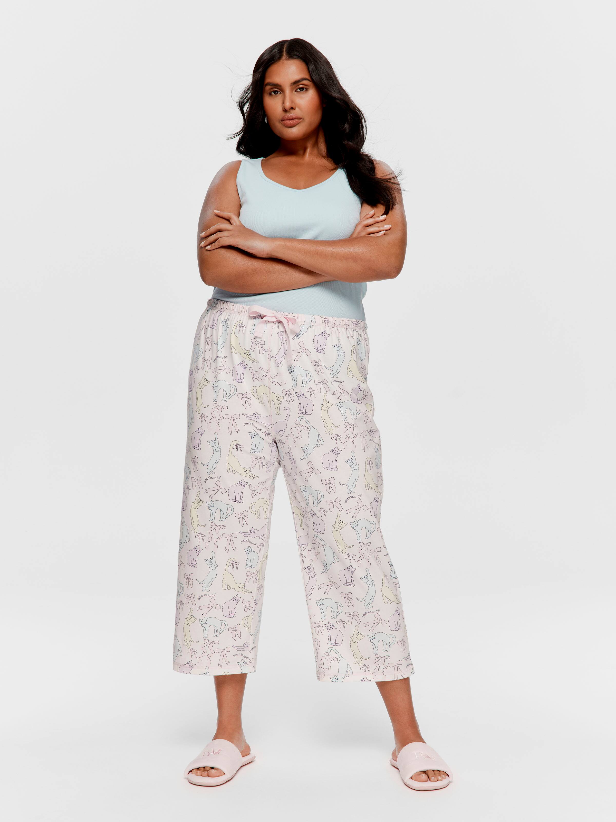P.A. Plus Pastel Cat 3/4 Pj Pant